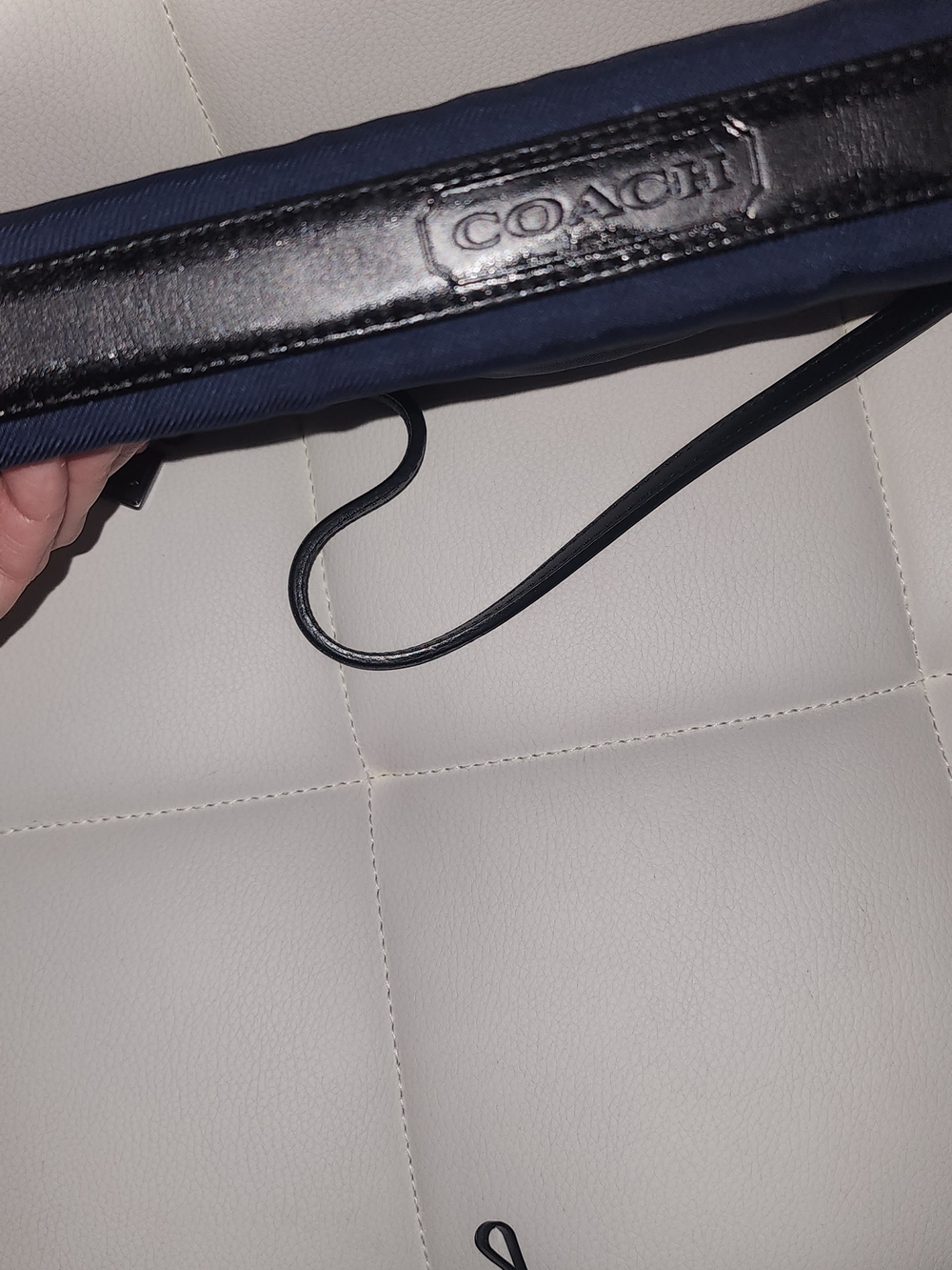 Coach Navy and Black Wristlet Pouch - Picture 7 of 12